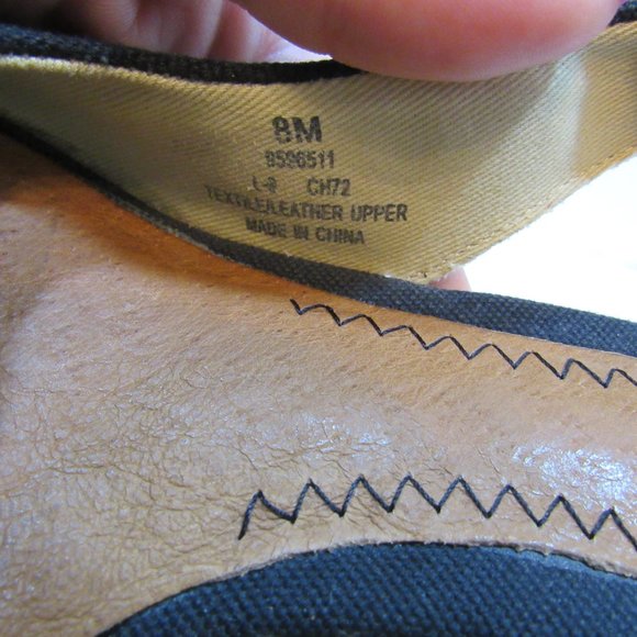 Sperry Black Wedge Sling Back Peep Toe Heels Sandals - Picture 8 of 10